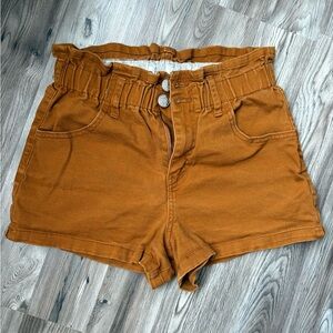 High-Waisted Brown Shorts